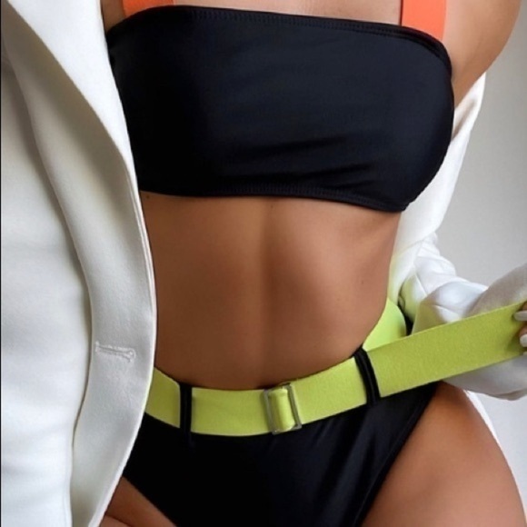 Shein color block belted bikini - Picture 2 of 3